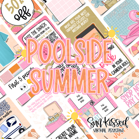 Poolside Summer (155 Graphics & 42-Post Content Calendar)
