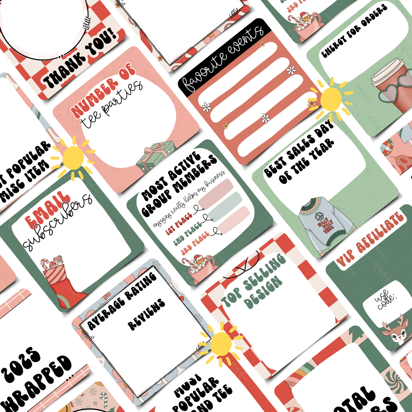 2025 Wrapped (20 Social Media Graphics)