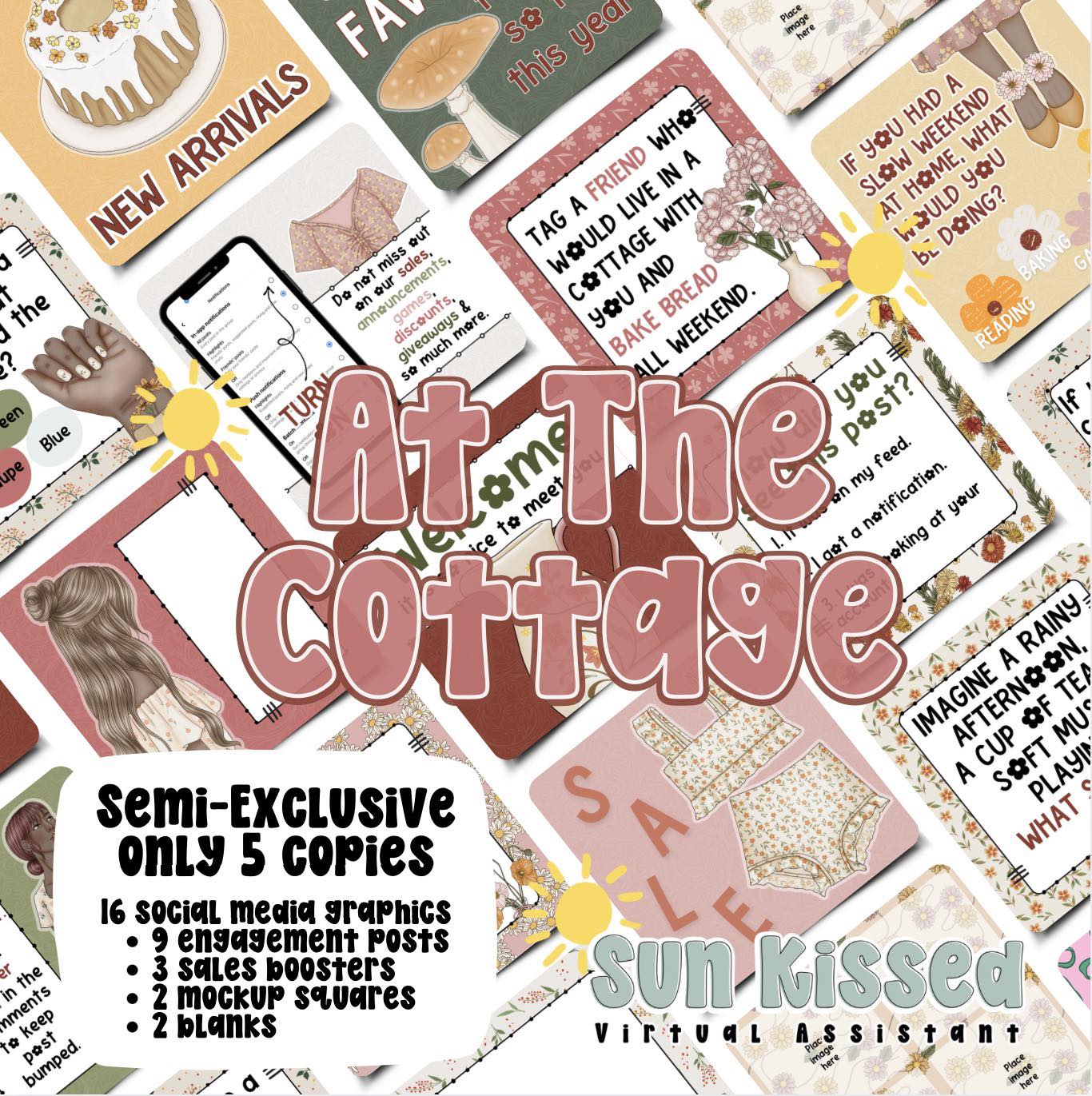 At The Cottage (16 Social Media Graphics, Semi-Exclusive