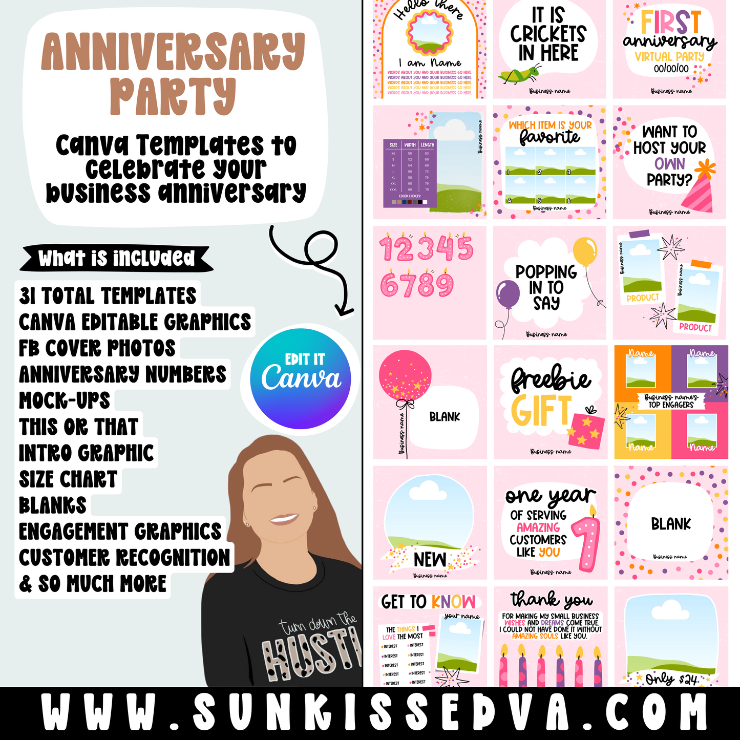 Business Anniversary Canva Template