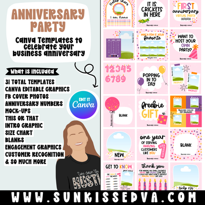 Business Anniversary Canva Template