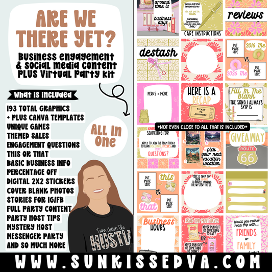 Are We There Yet? (193 Social Media Graphics & Canva Templates)