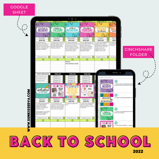 Back to School Content Calendar & 152 Engagement Graphics