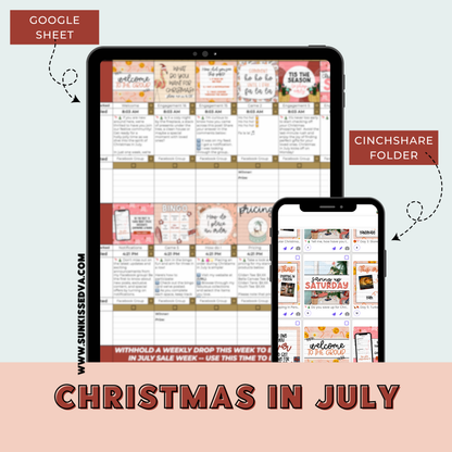 Christmas in July Content Calendar & 145 Engagement Graphics