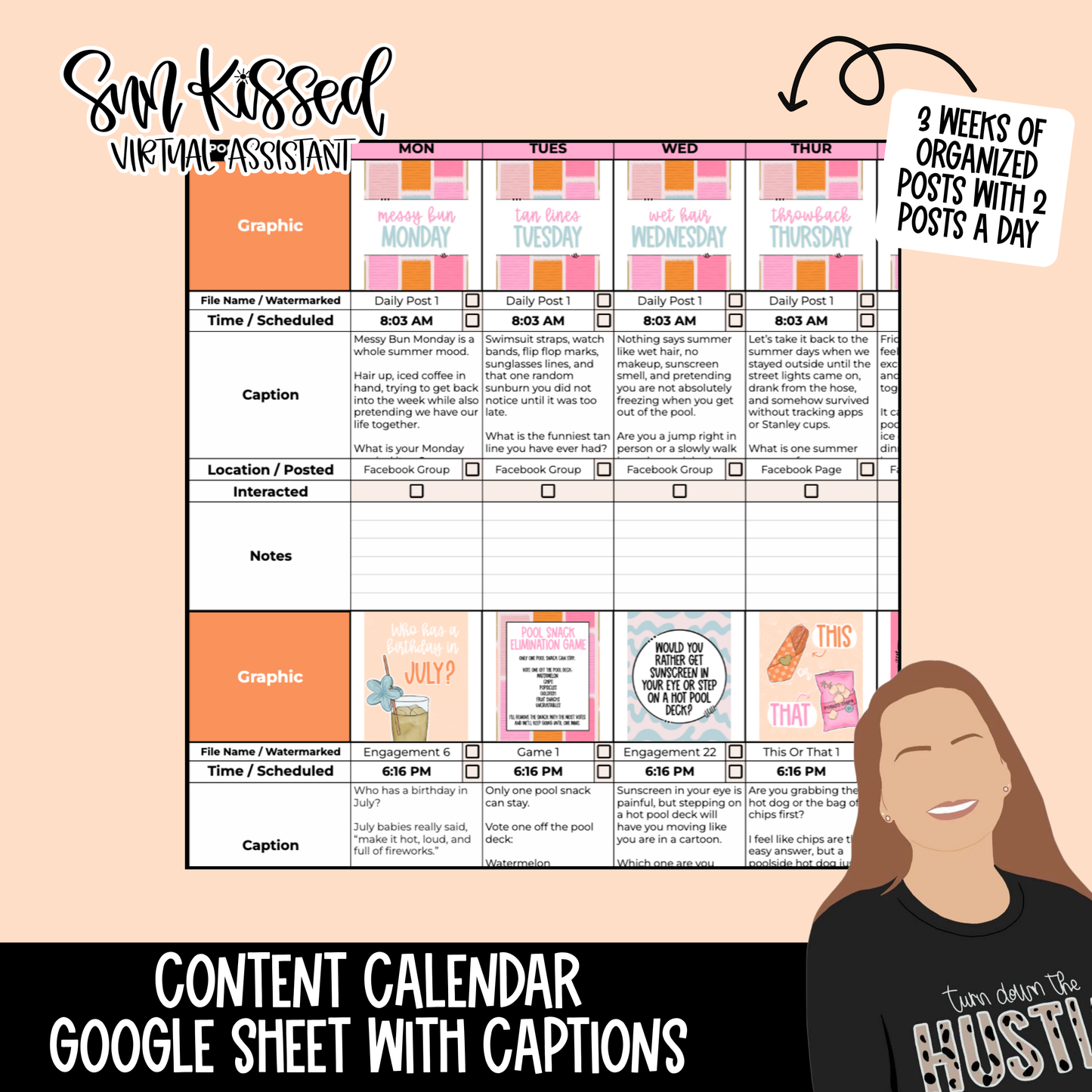 Poolside Summer (155 Graphics & 42-Post Content Calendar)
