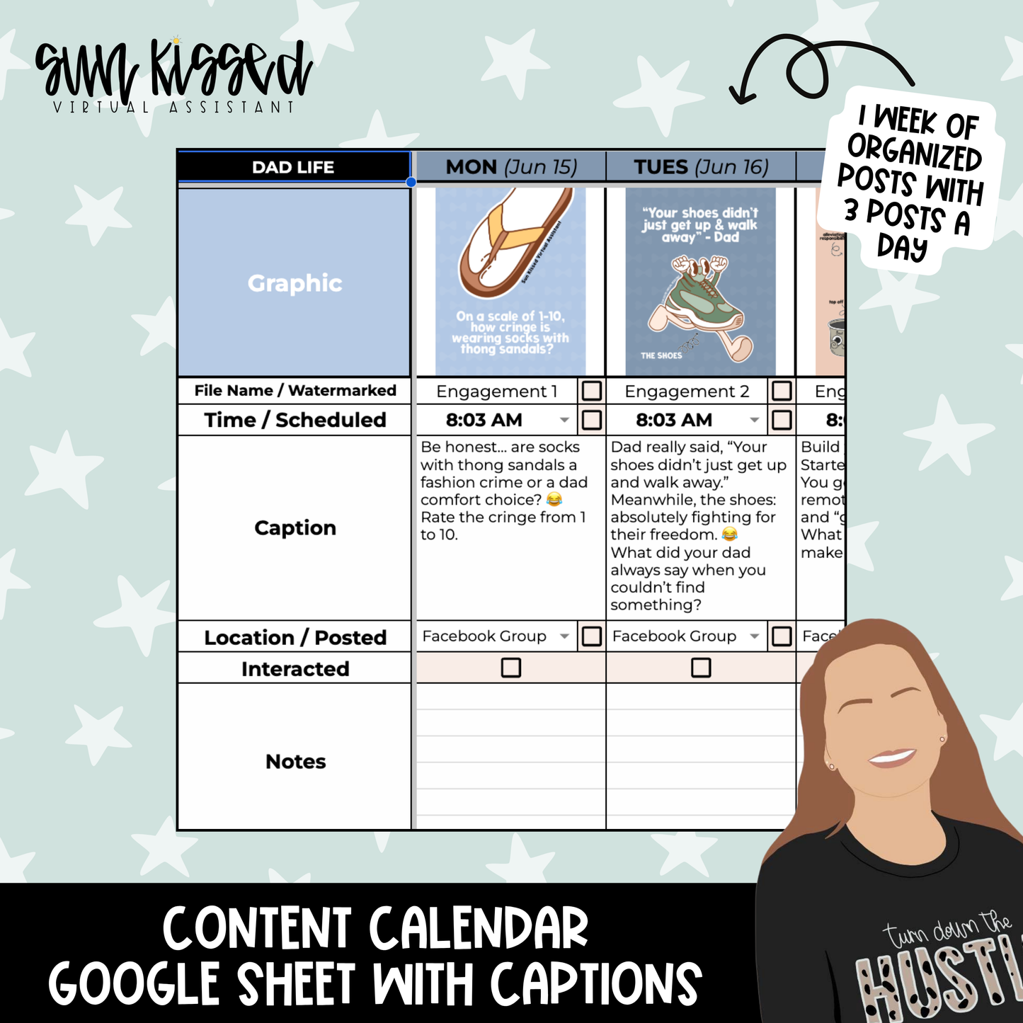Dad Life (75 Graphics & 21-Post Content Calendar)