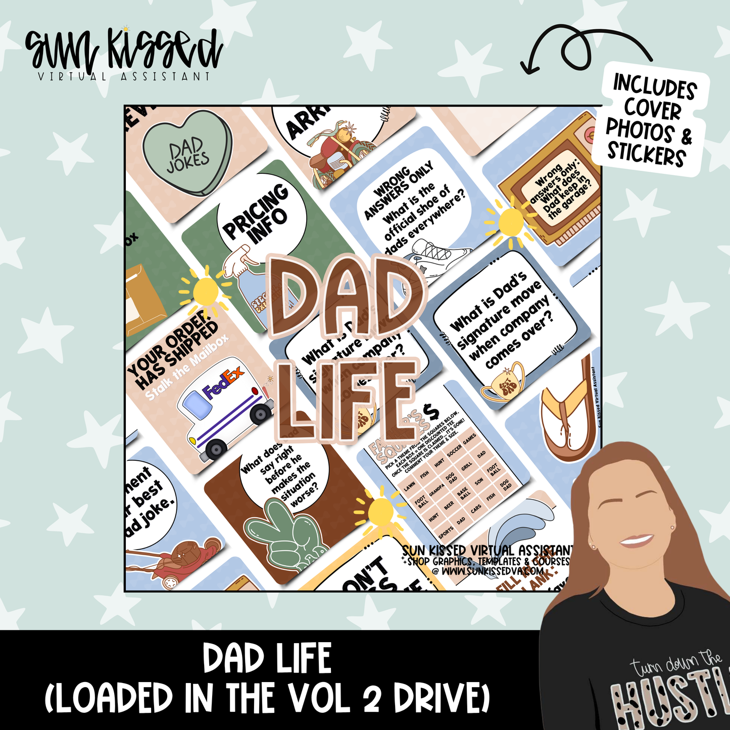 Dad Life (75 Graphics & 21-Post Content Calendar)