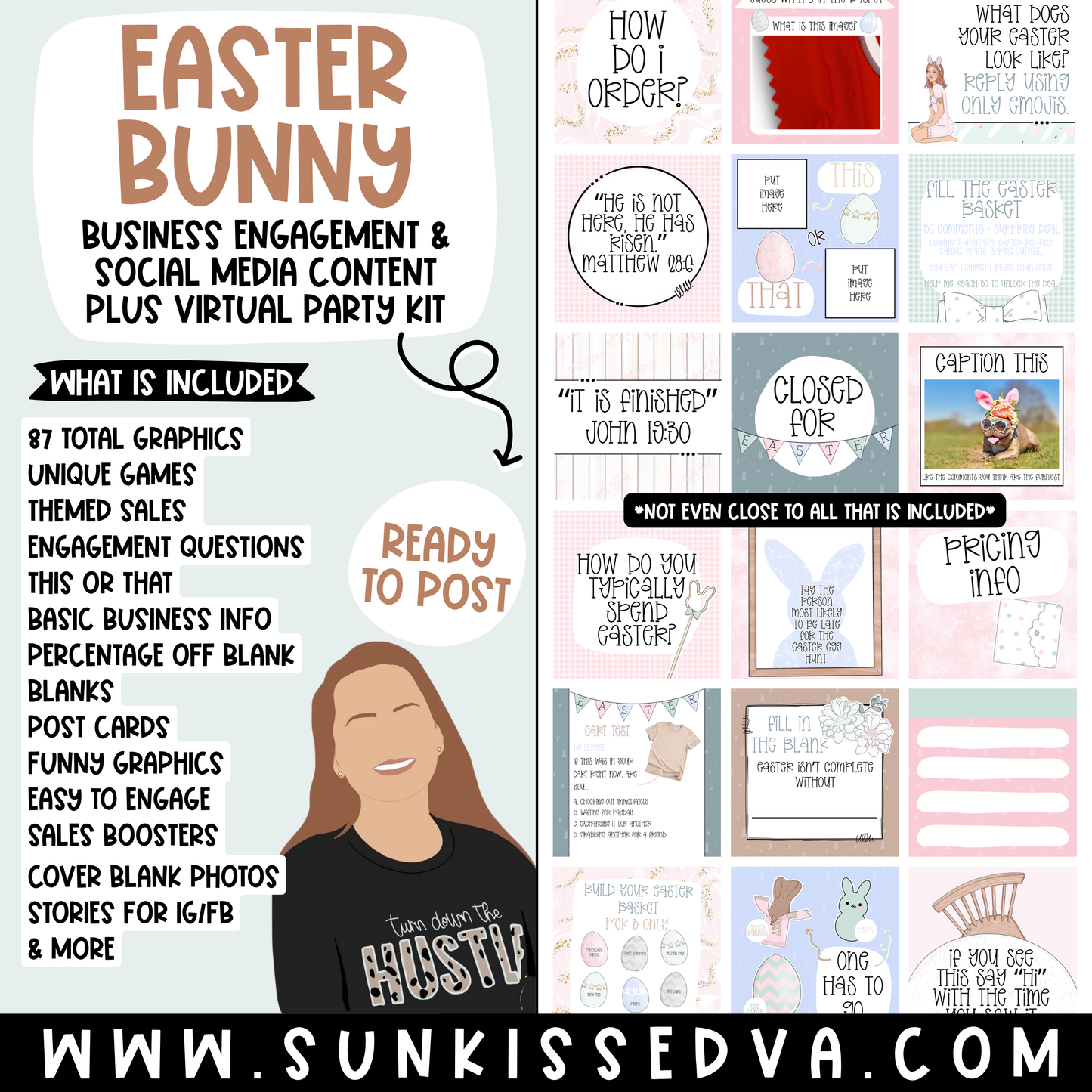 Easter Bunny (87 Social Media Graphics)