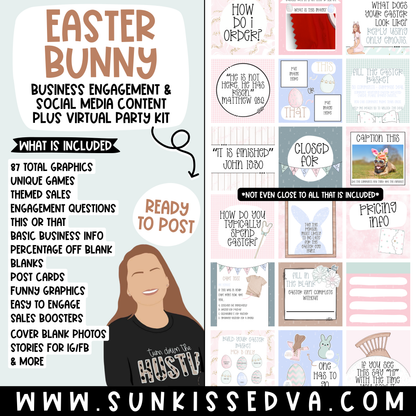 Easter Bunny (87 Social Media Graphics)