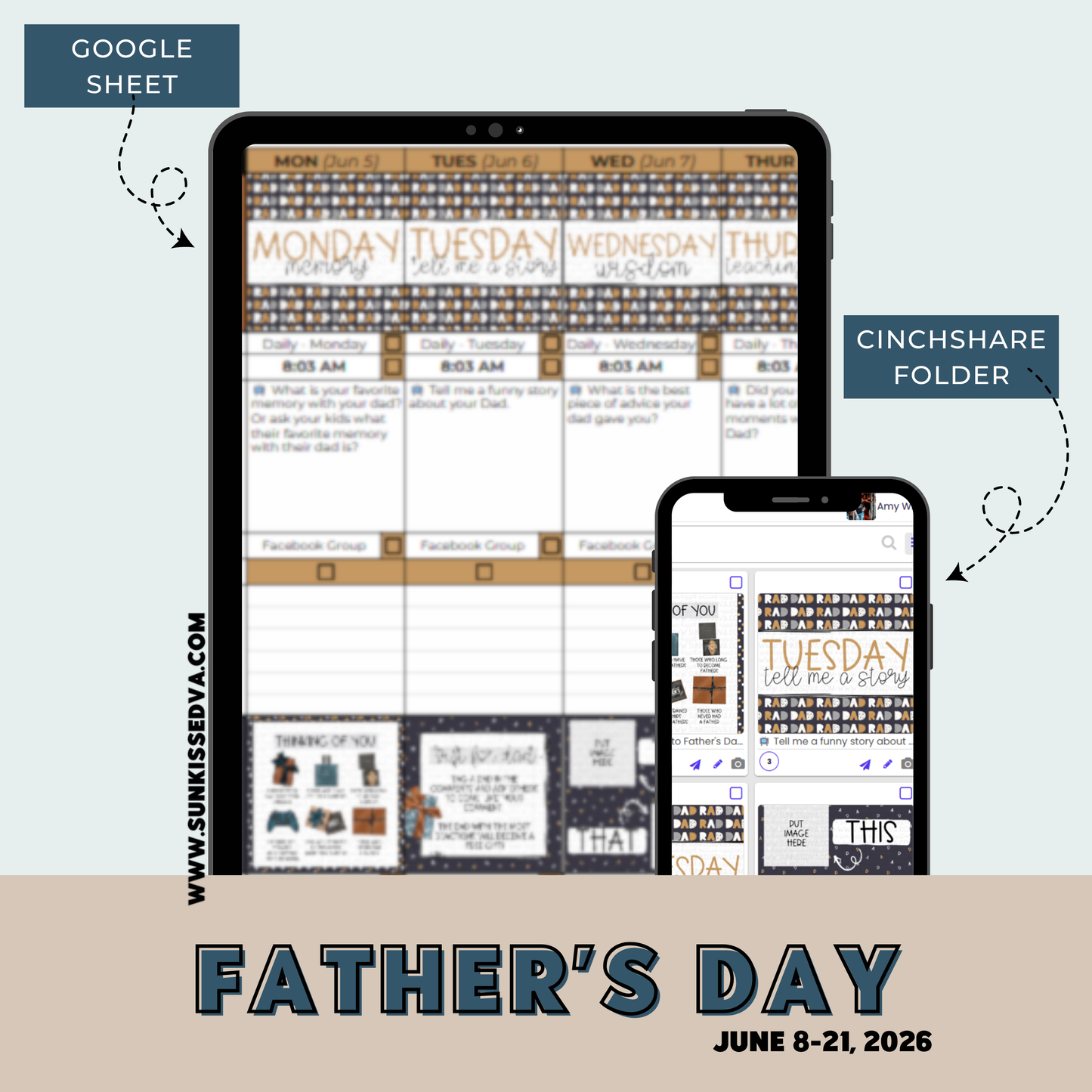Father's Day Content Calendar & Engagement Graphics
