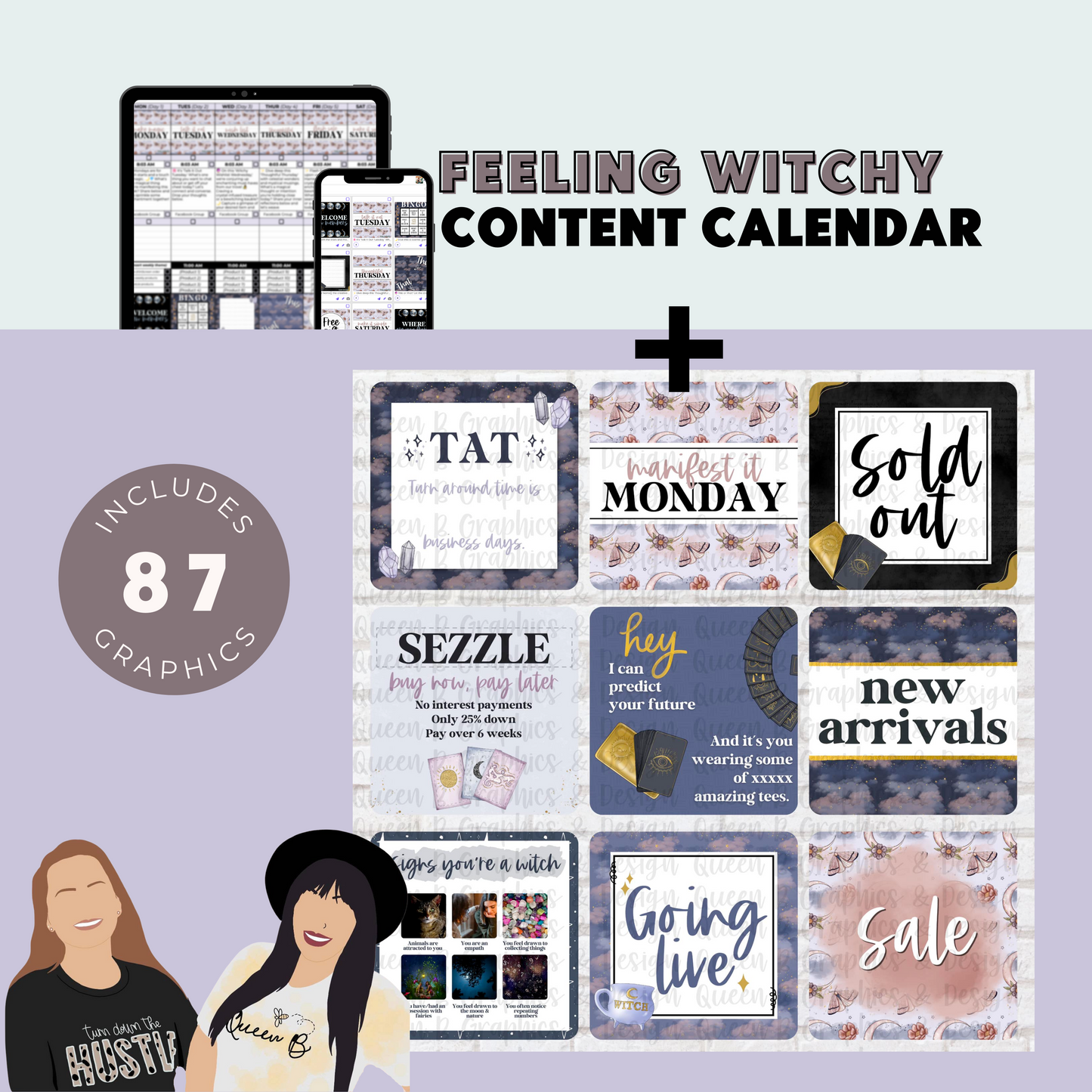Feeling Witchy Content Calendar themed social media plan | Sun Kissed Virtual Assistant