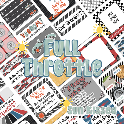 Full Throttle (89 Social Media Graphics, Captions & Canva Templates)