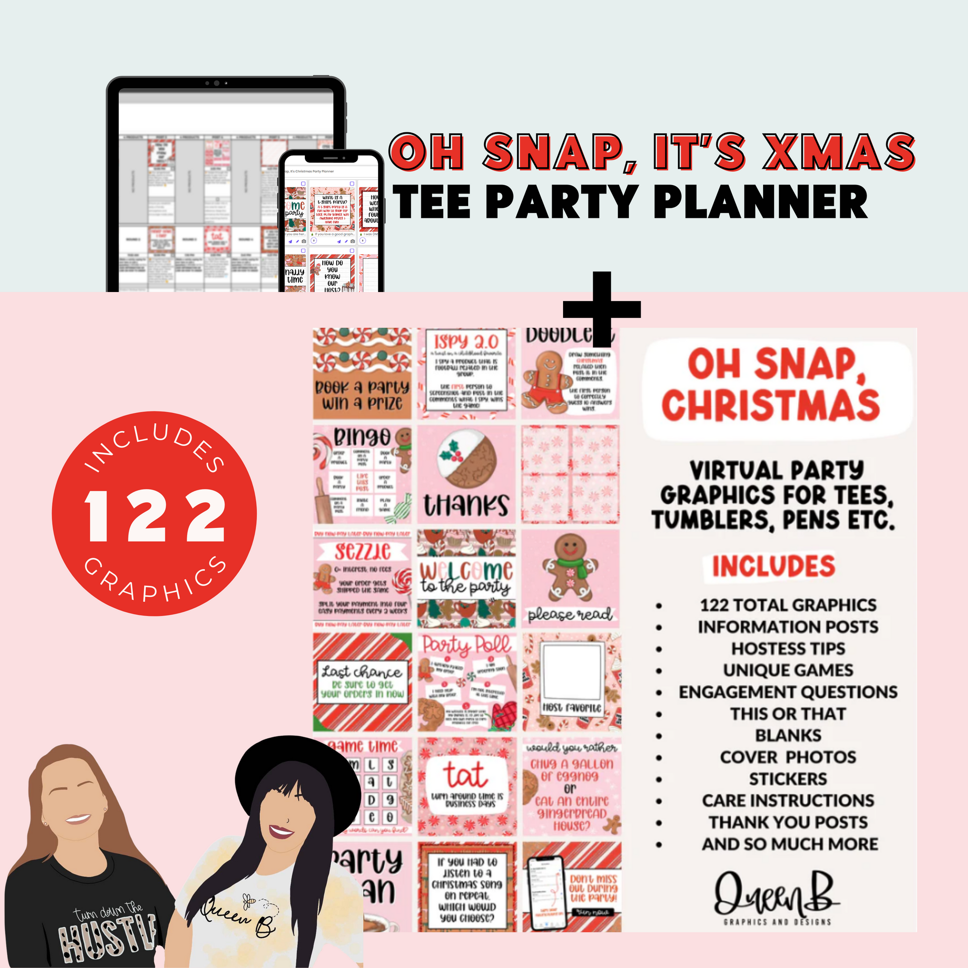 Oh Snap, It's Christmas Tee Party Planner | Sun Kissed Virtual Assistant