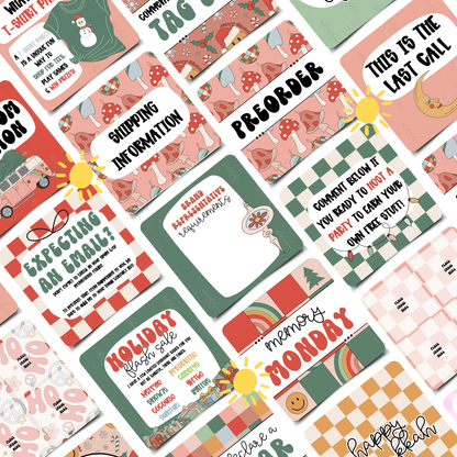 Peace, Love & Be Merry (250 Social Media Graphics)