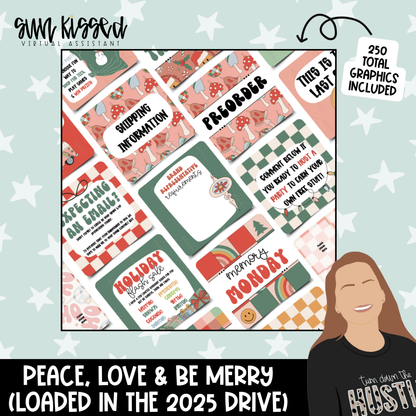 Peace, Love & Be Merry (250 Social Media Graphics)