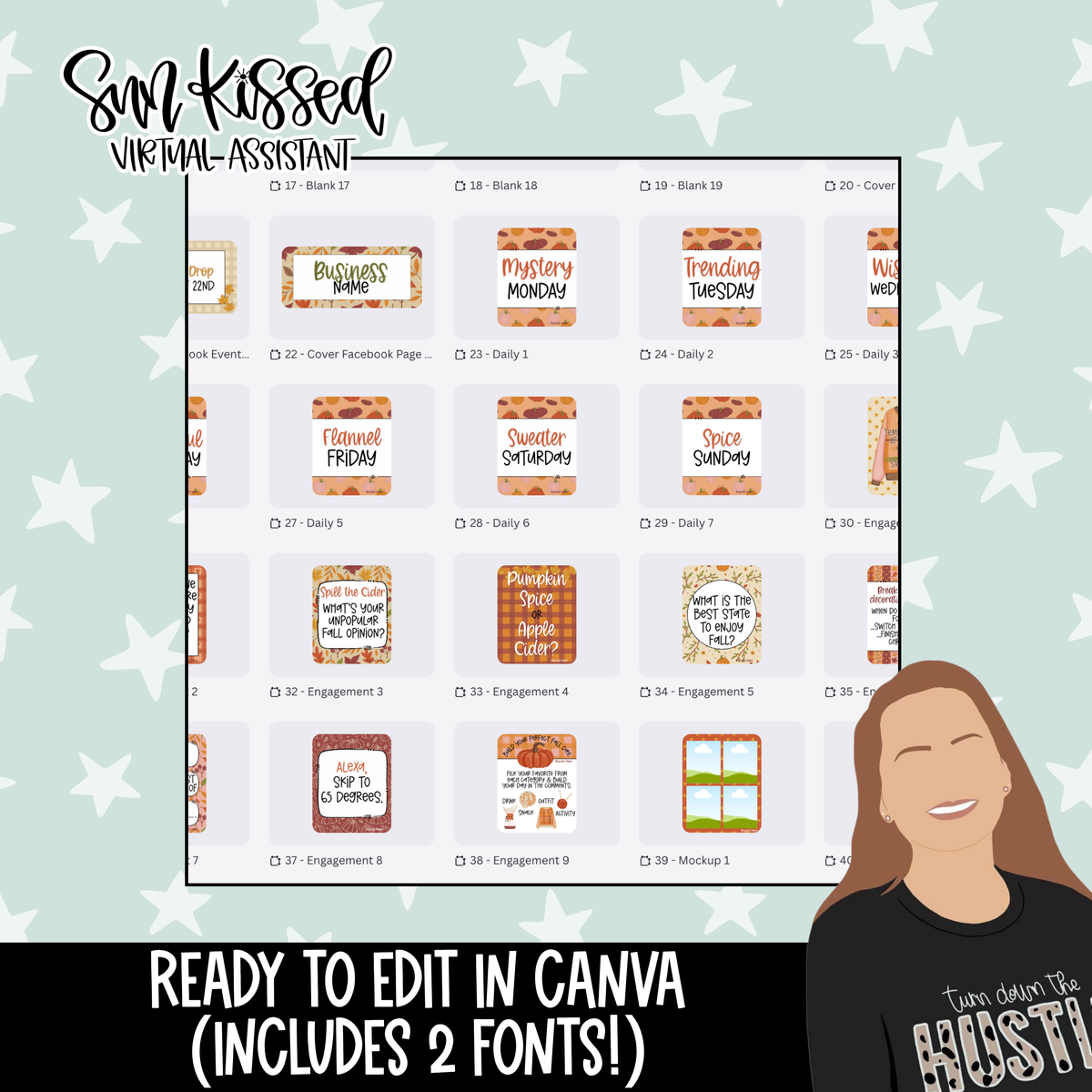 Plaid Pumpkin (91 Editable Graphics in Canva)