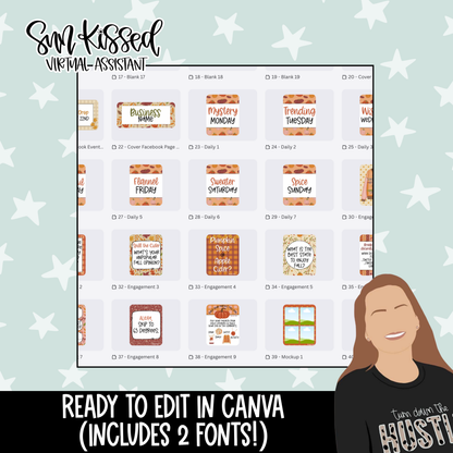 Plaid Pumpkin (91 Editable Graphics in Canva)