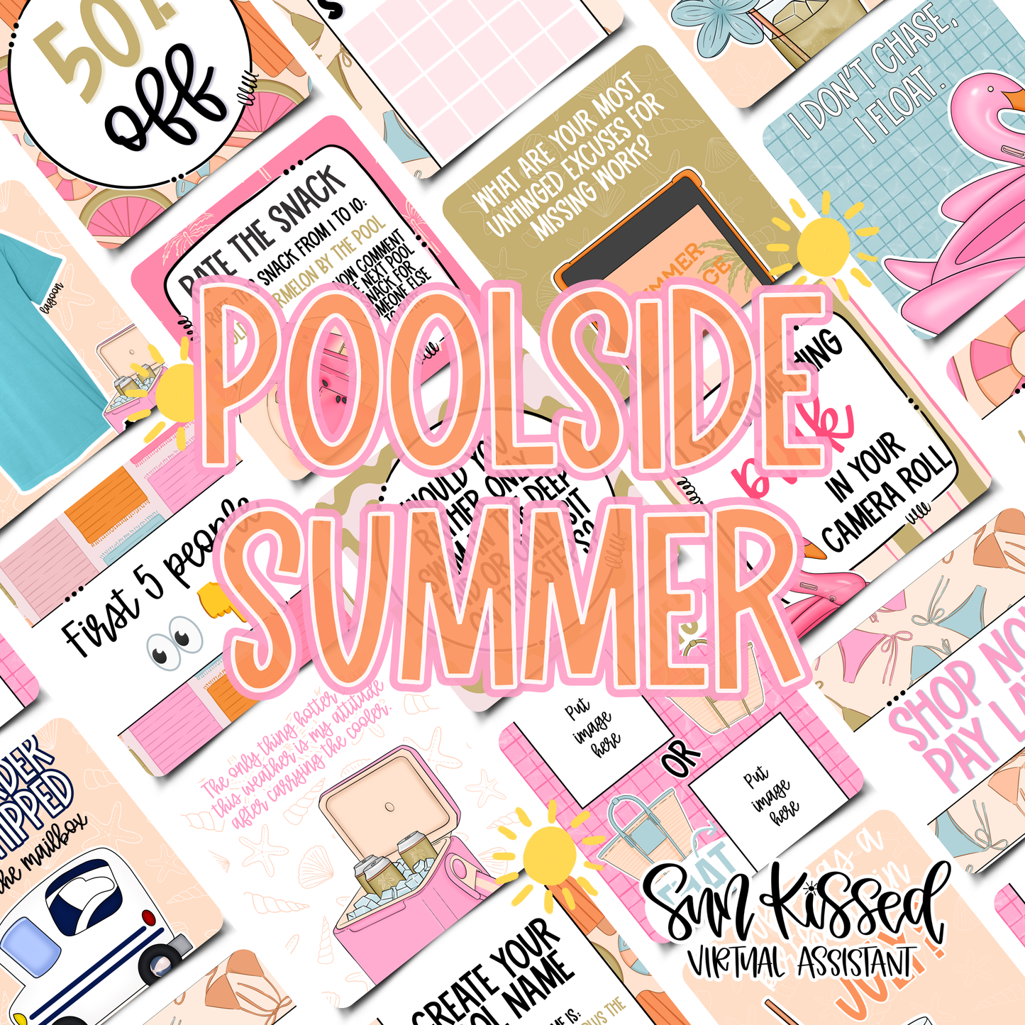 Poolside Summer (155 Graphics & 42-Post Content Calendar)