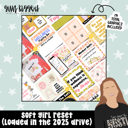 Soft Girl Reset (191 Social Media Graphics, including 5 PNGs)