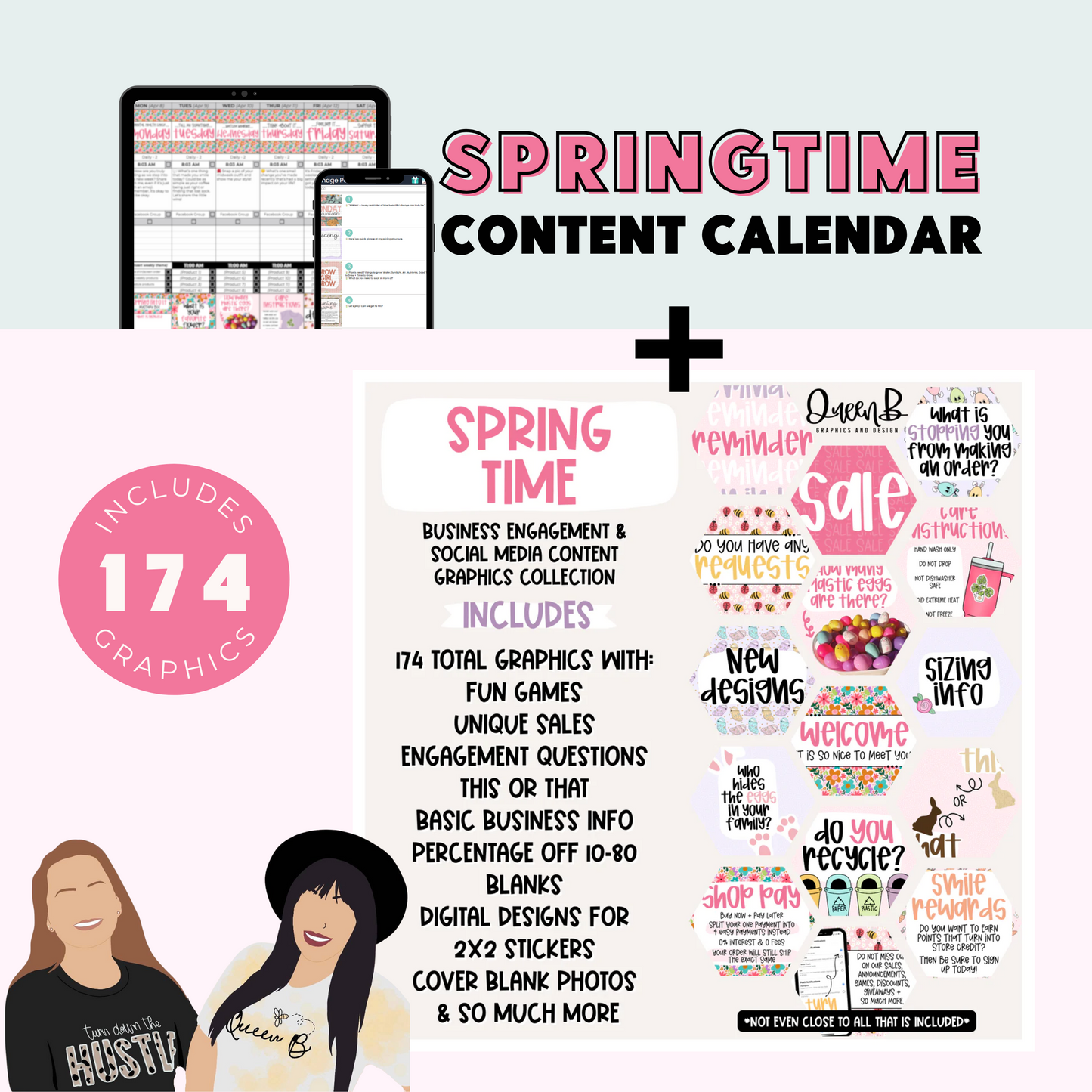 Springtime Content Calendar themed social media plan | Sun Kissed Virtual Assistant