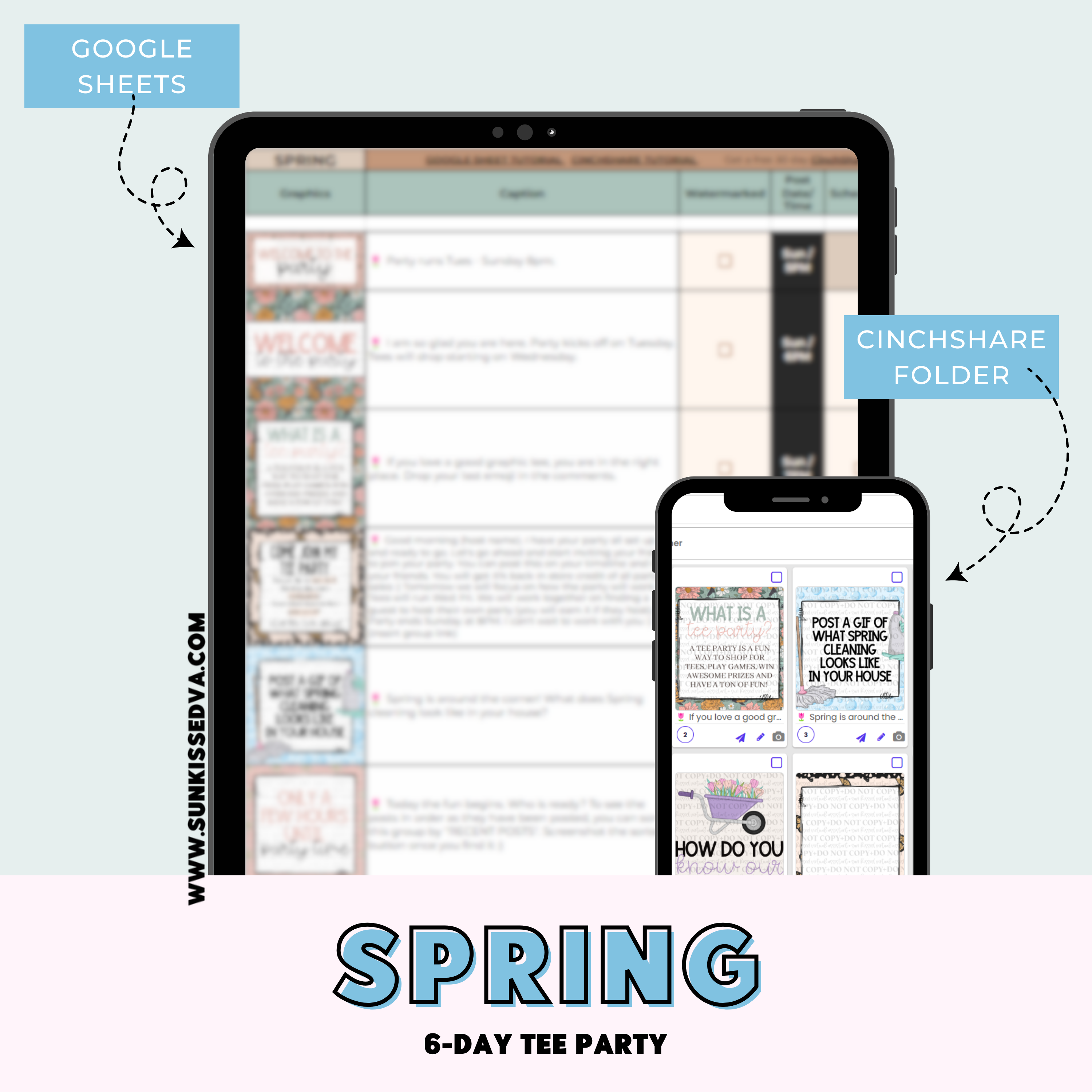 Spring Tee Party Planner | Sun Kissed Virtual Assistant – Sun Kissed VA