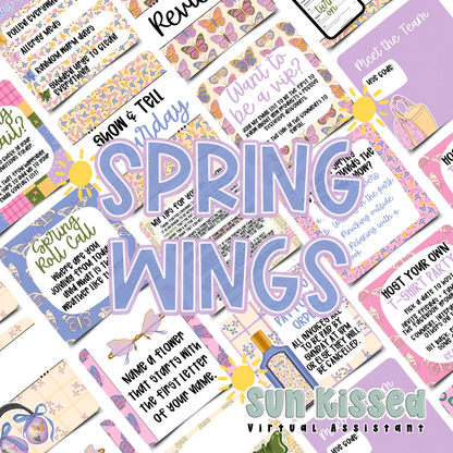 Spring Wings (184 Social Media Graphics with Party)
