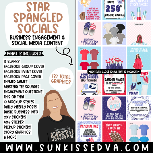 Star Spangled Socials (137 Graphics)