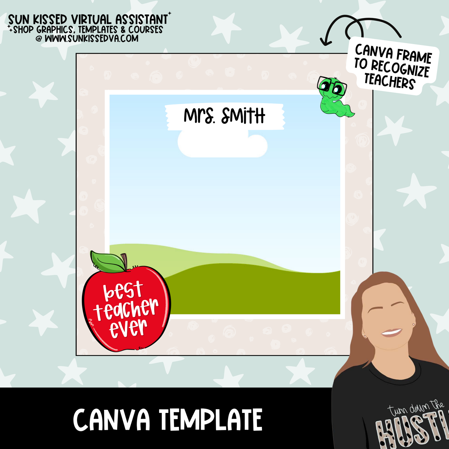 Teacher Appreciation (10 Graphics with Canva Template)