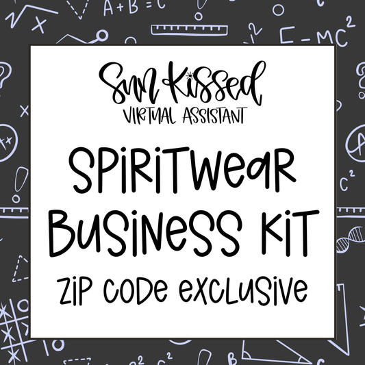 Spiritwear Business Kit (Include Zip Codes in "Special Order Instructions" on the cart page)