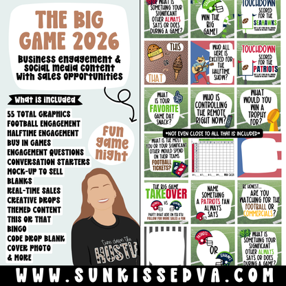 The Big Game 2026 (55 Social Media Graphics)