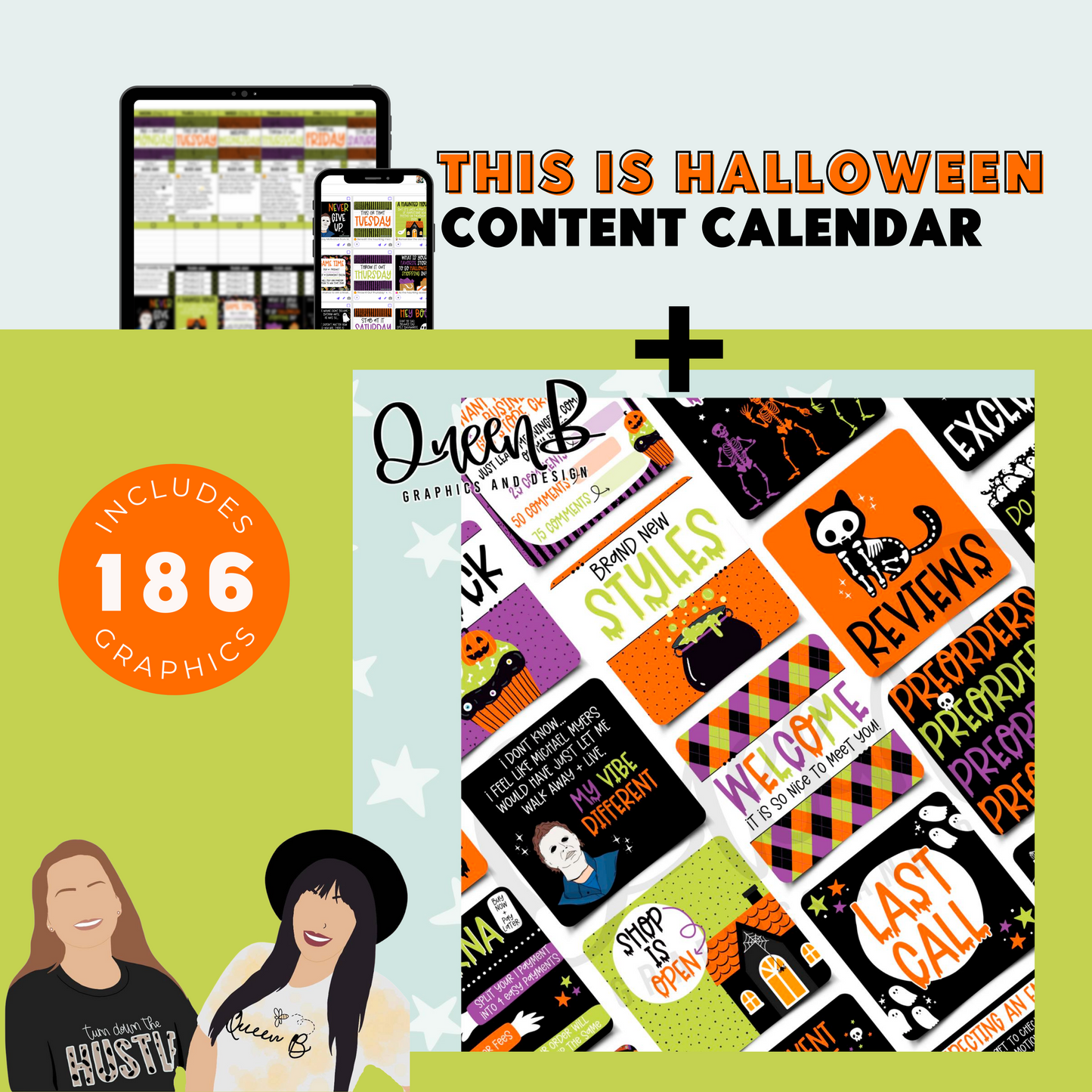This is Halloween  Content Calendar themed social media plan | Sun Kissed Virtual Assistant