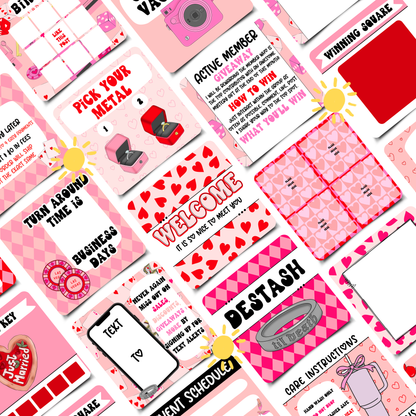 Viva Las Valentine (142 Social Media Graphics & Canva Templates)