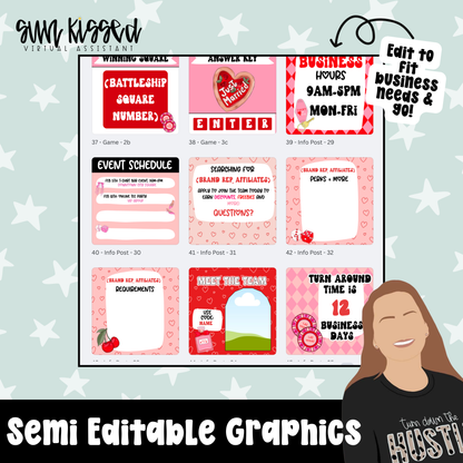 Viva Las Valentine (142 Social Media Graphics & Canva Templates)