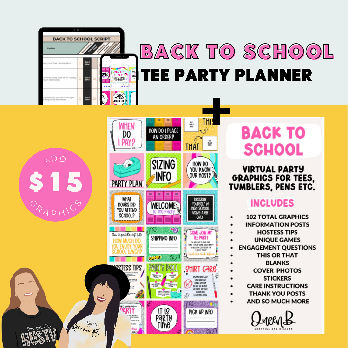 Back To School Tee Party Planner | Sun Kissed Virtual Assistant