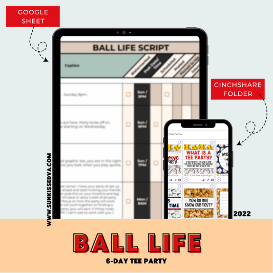 Ball Life Tee Party Planner | Sun Kissed Virtual Assistant