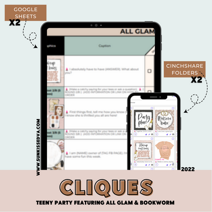 Cliques Teeny Party Planner | Sun Kissed Virtual Assistant