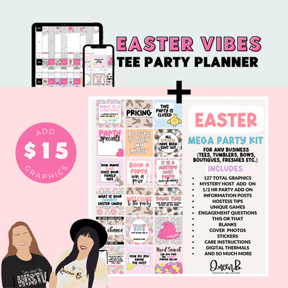 Easter Vibes Tee Party Planner | Sun Kissed Virtual Assistant