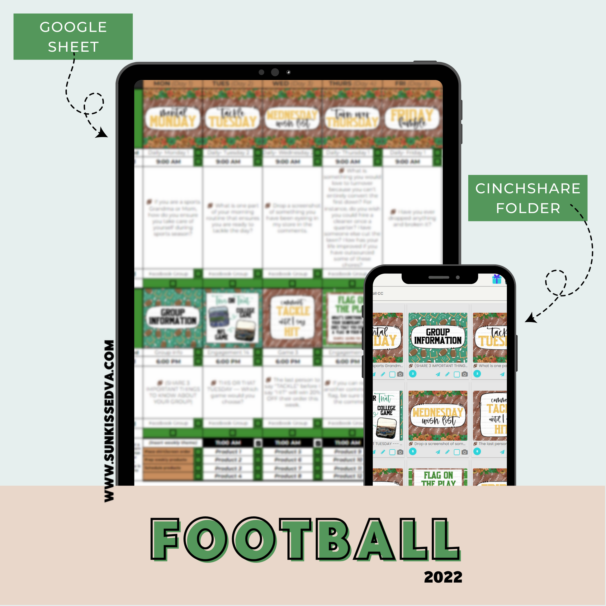 Football Content Calendar | Sun Kissed Virtual Assistant