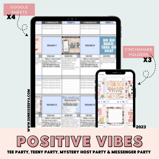 Positive Vibes Tee Party Planner to spread mental health awareness and support | Sun Kissed Virtual Assistant