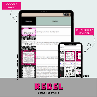 Rebel Tee Party Planner | Sun Kissed Virtual Assistant