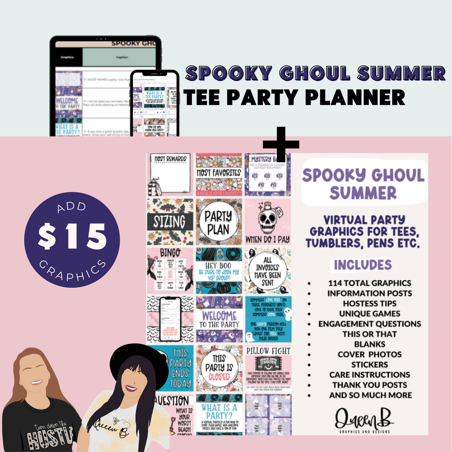 Spooky Ghoul Summer Tee Party Planner | Sun Kissed Virtual Assistant