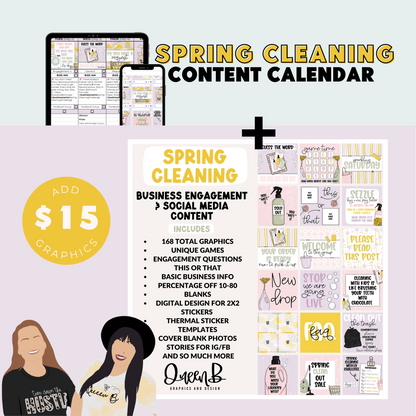 Spring Cleaning Content Calendar | Sun Kissed Virtual Assistant
