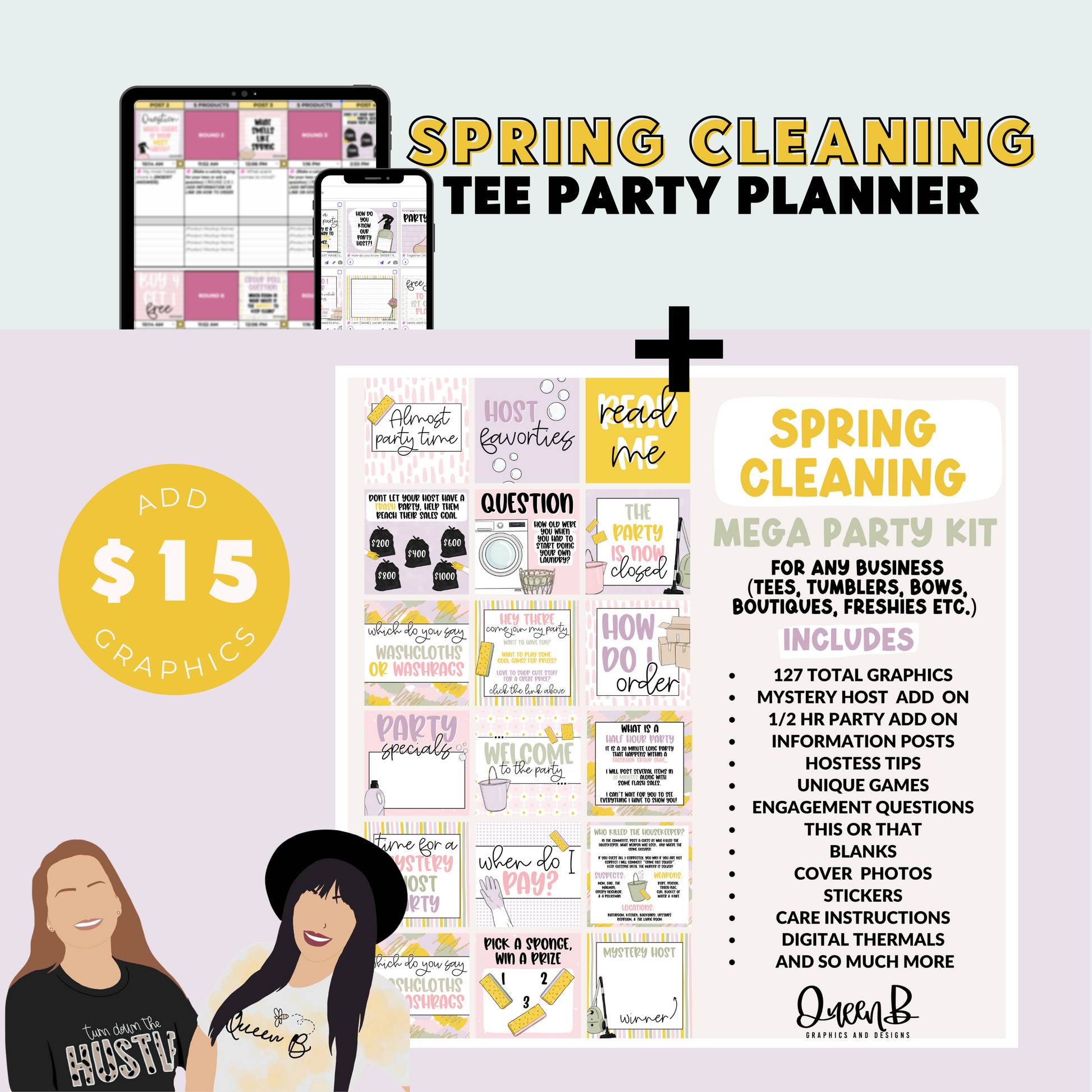 Spring Cleaning Tee Party Planner | Sun Kissed Virtual Assistant