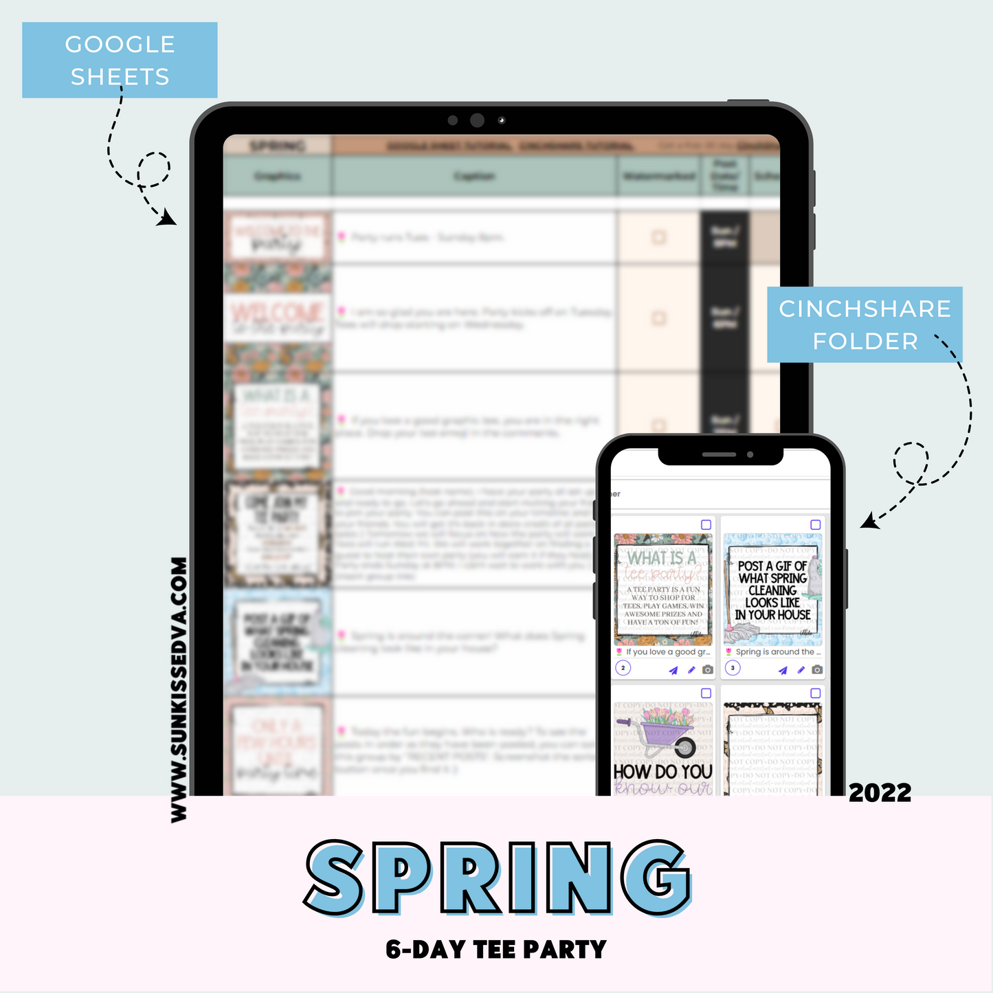 Spring Tee Party Planner | Sun Kissed Virtual Assistant