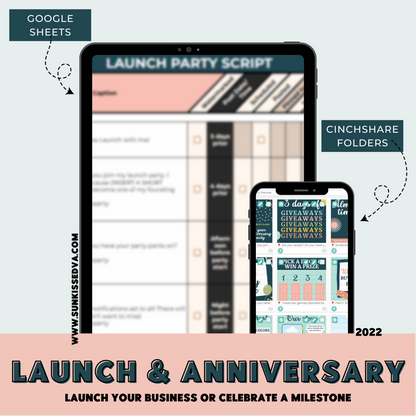 Business Anniversary And Launch Tee Party Planner | Sun Kissed Virtual Assistant