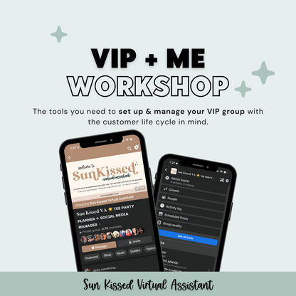 VIP + Me Workshop | Sun Kissed Virtual Assistant