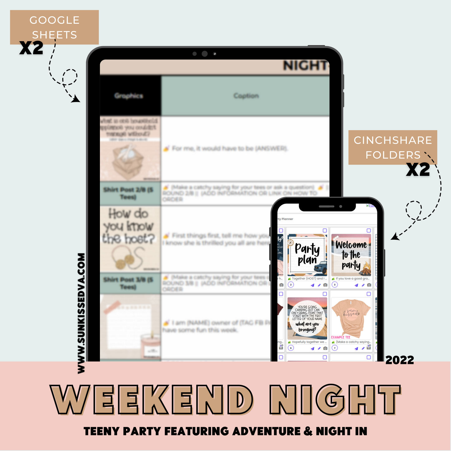 Weekend night Teeny Party Planner | Sun Kissed Virtual Assistant